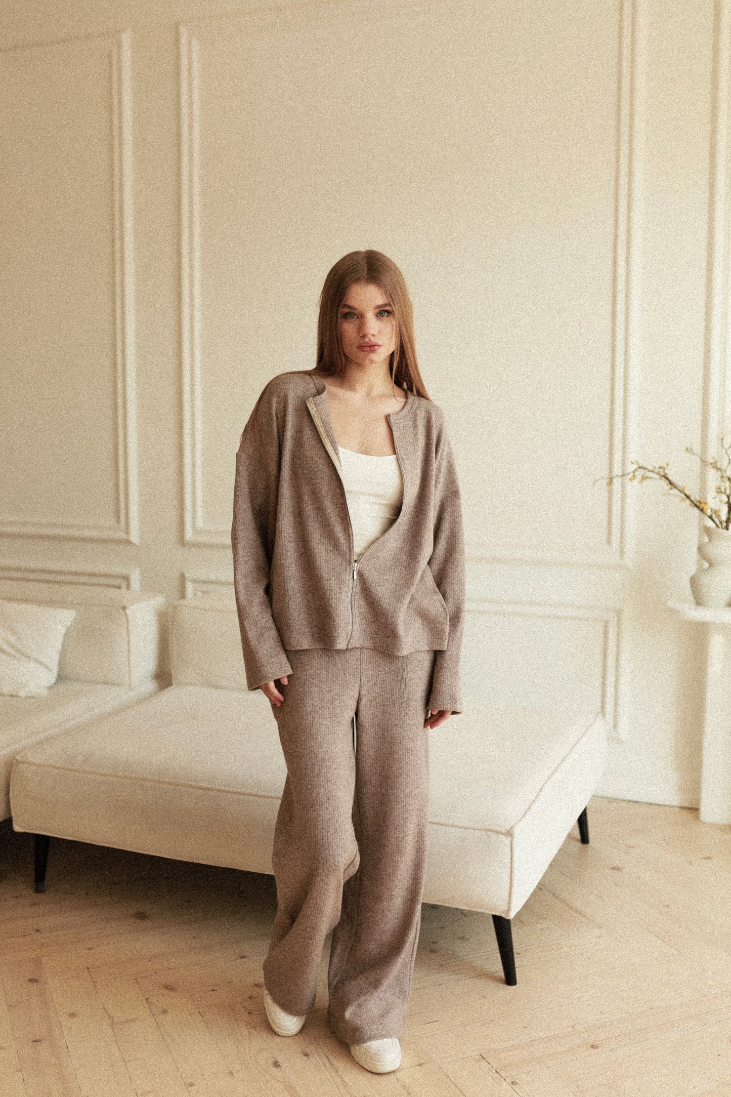 Beige tracksuit