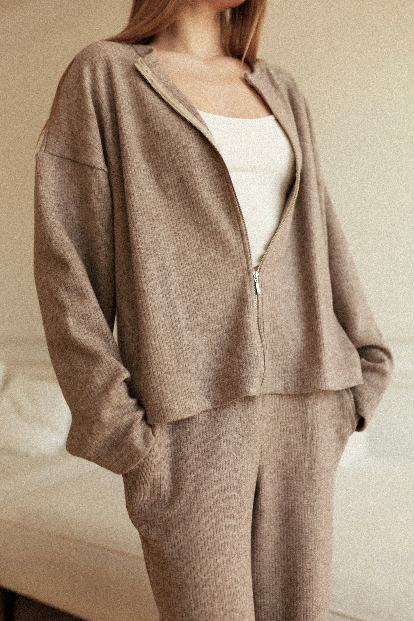 Beige tracksuit